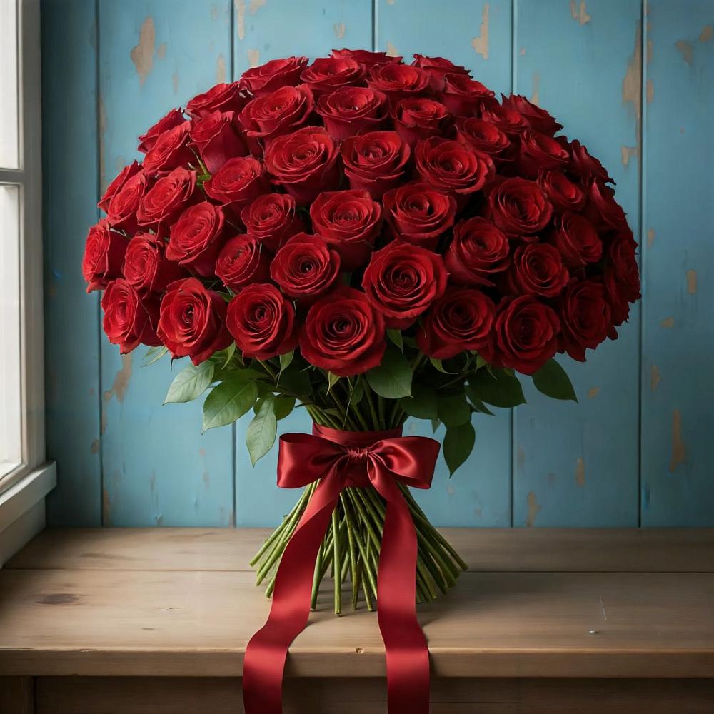 Букет Красные розы Блэк Меджик в Нальчике