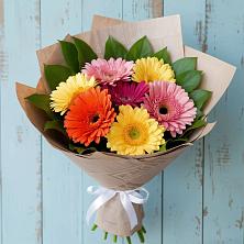Букет яркий день в Нальчике Букет цветов из:  Герберы в Нальчике