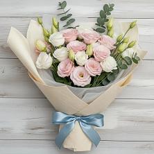 Букет шампанское в Нальчике Букет цветов из:  Лизиантусы в Нальчике