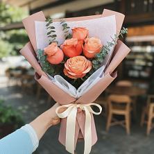 Букет персиковый аромат в Нальчике Букет цветов из:  Розы в Нальчике